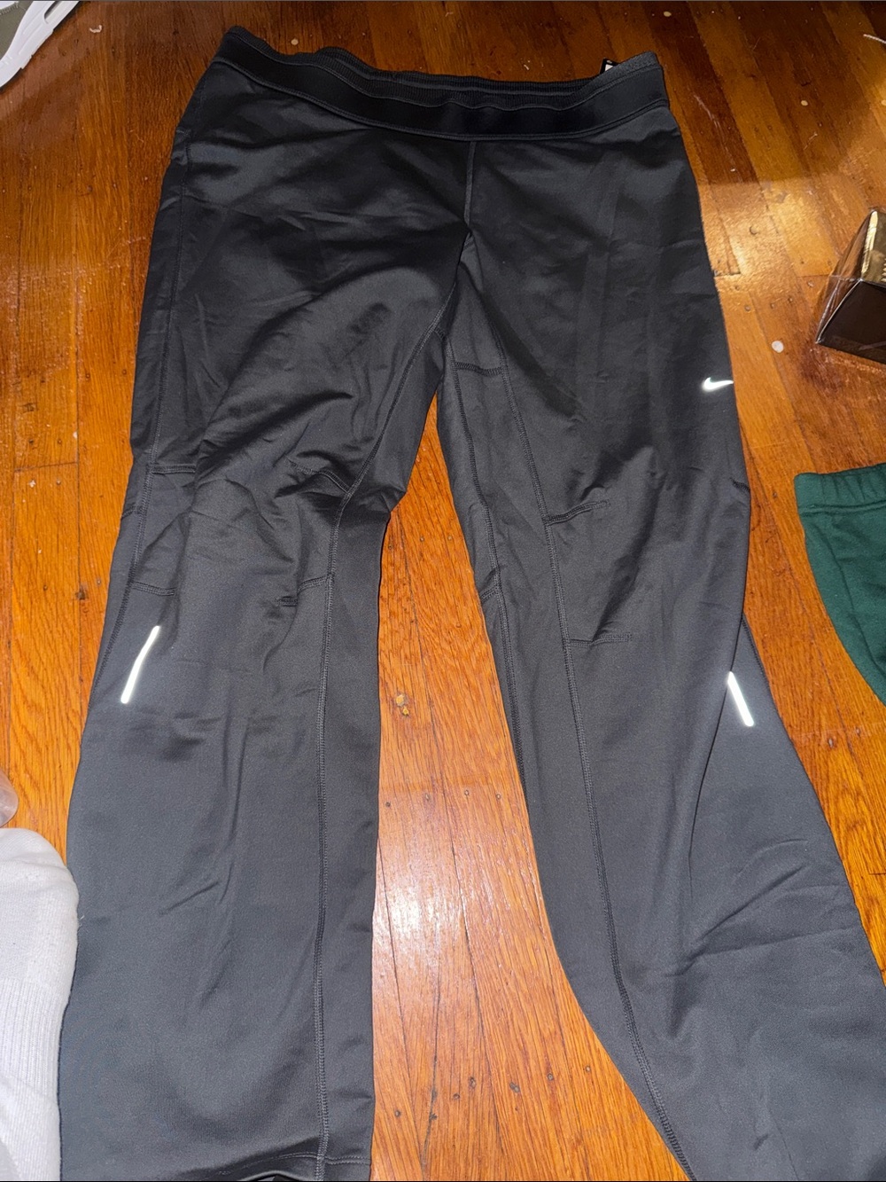Nike Black Athletic Running Sweats with Reflective Details